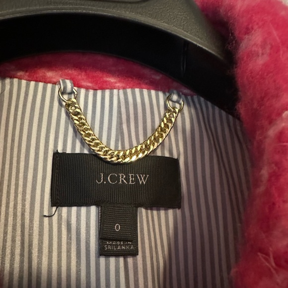 J.CREW Diamond Tweed Barbie Pink Coat Size 0 Sorbet Ivory Blazer Jacket - Picture 4 of 7